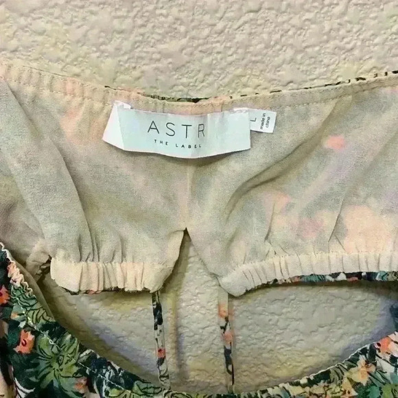 ASTR the Label Open Back Floral Midi Dress sz L summer beachy wedding guest vaca - Picture 2 of 8